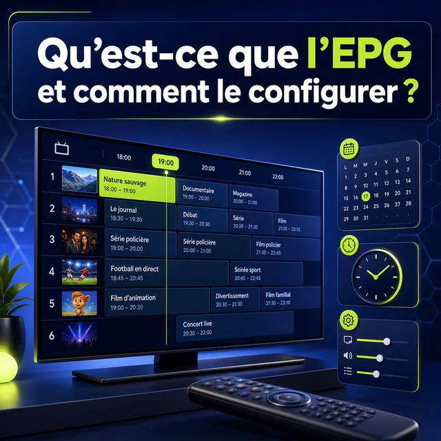 Illustration : configuration du guide EPG